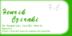 henrik cziraki business card